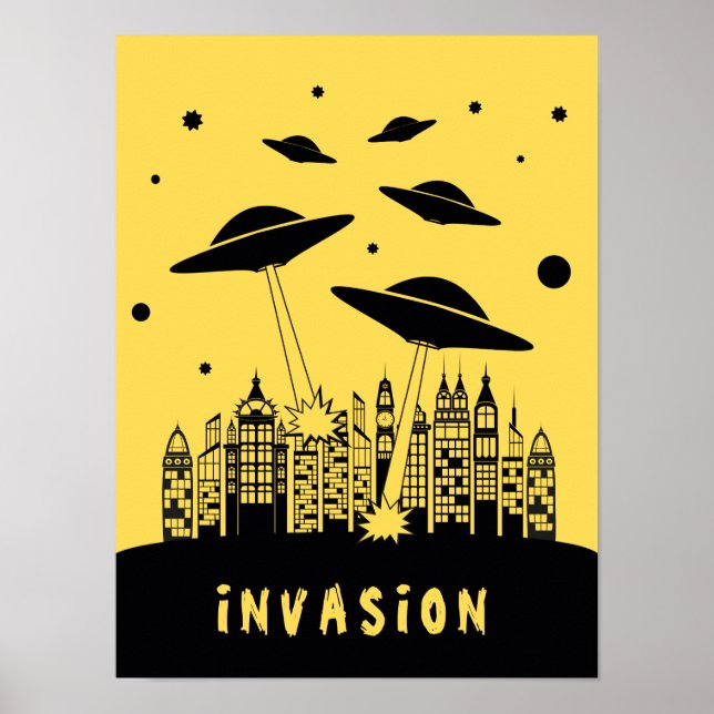 Poster de Invasão de Alienígena (Frente)