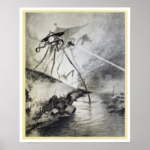 poster de invasão de alienígena original do Vint