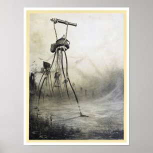 poster de invasão de alienígena original do Vint