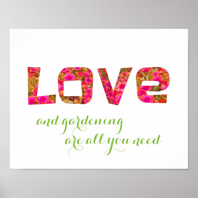 poster de jardinagem e amor para jardineiros (Frente)