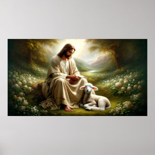 Poster de Jesus e Lamb Art