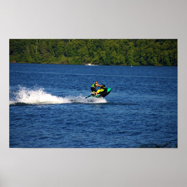Pôster de Jet Ski no Lago (Frente)