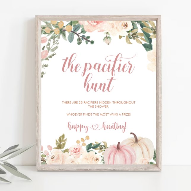 Poster de Jogo de Chá de fraldas de Caça com Pacif (Criador carregado)