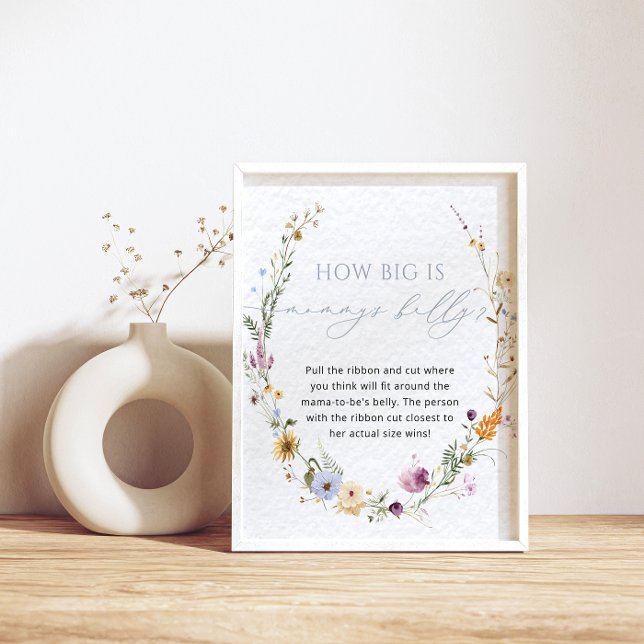 Poster de Jogo de Chá de fraldas de flor selvagem (Criador carregado)