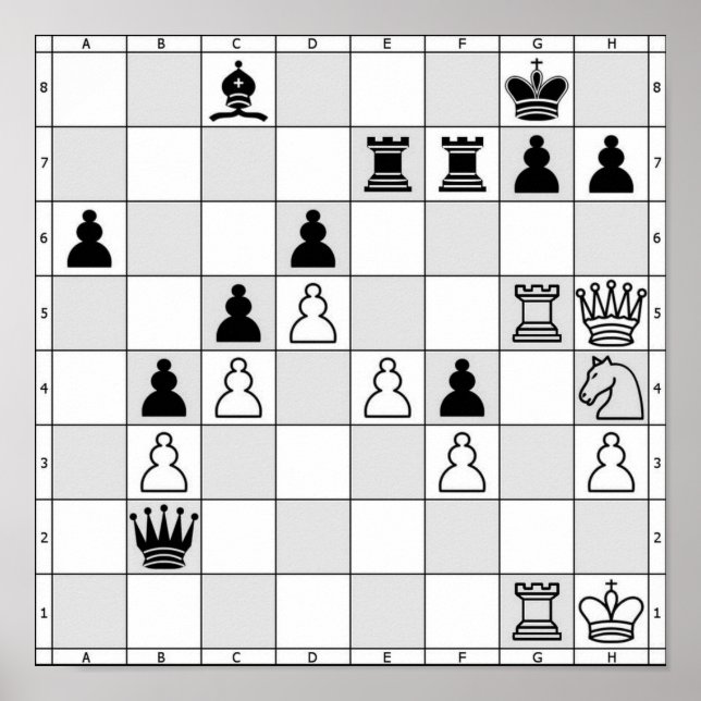 Poster de Jogo de Xadrez Sete (Frente)