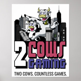 Poster de jogos para duas vacas