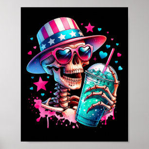 Poster De julho Skeleton Retro Trendy Mãe Skull Mama Vida