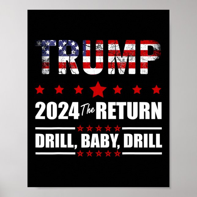 Poster De Julho Trump 2024 Drill Ba (Frente)