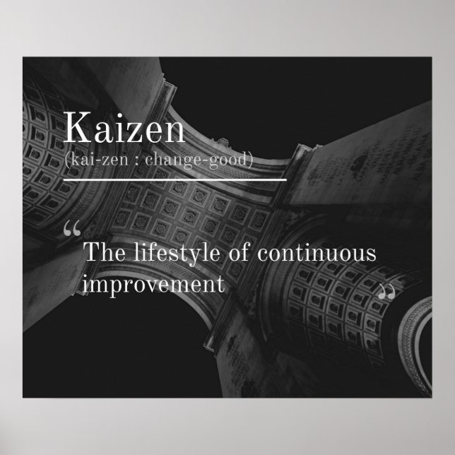 Poster de Kaizen (Melhoramento contínuo) (Frente)