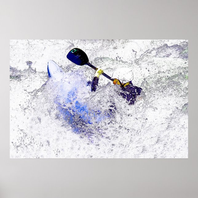 Poster de Kayaking Whitewater (Frente)