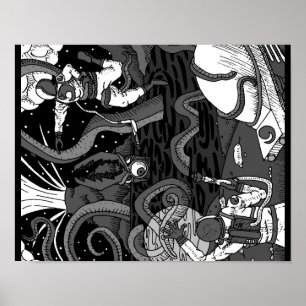 Poster de Kraken do espaço