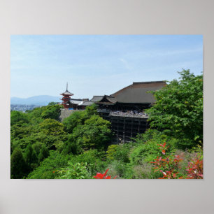 Poster de Kyoto Japão do templo de Kiyomizu-dera