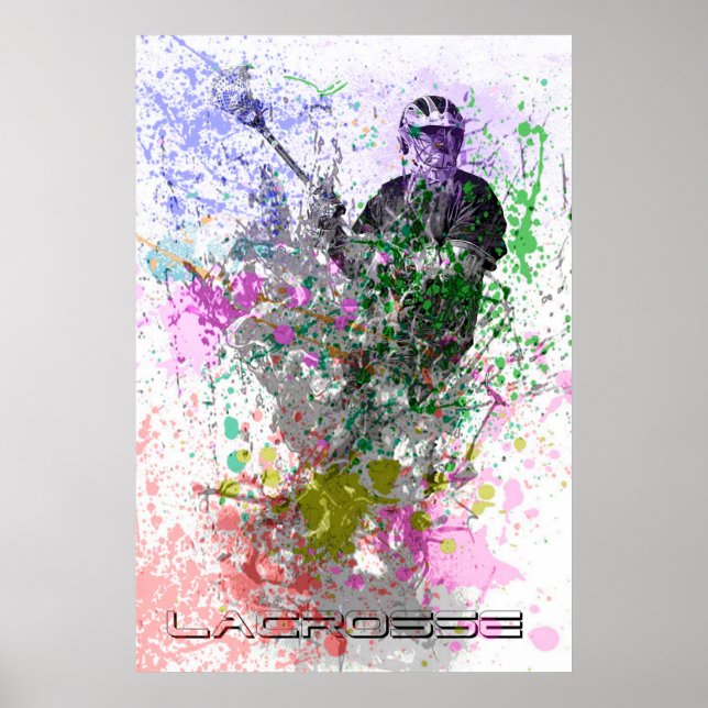 poster de lacrosse de splatter (Frente)
