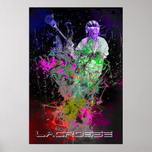 poster de lacrosse de splatter