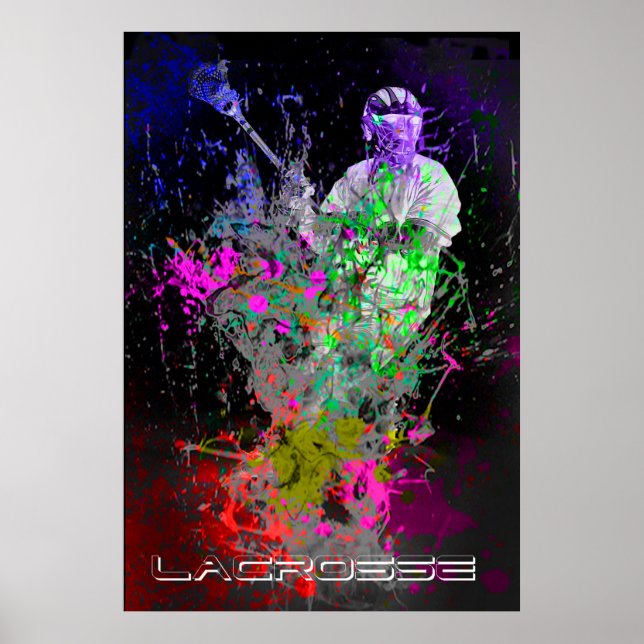 poster de lacrosse de splatter (Frente)