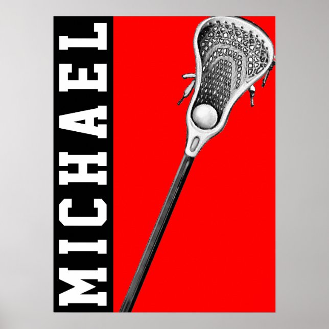 poster de lacrosse personalizado (Frente)