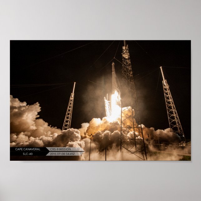 Poster de lançamento do SpX CRS-9 (Frente)