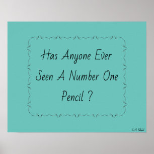 Poster de Lápis Número 1