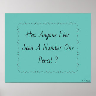 Poster de Lápis Número 1