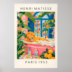 Poster de Leão na Banheira, Poster de Matisse, Ban