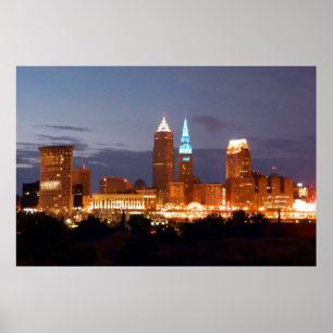 Poster de legal Blue Cleveland Ohio (sem texto)
