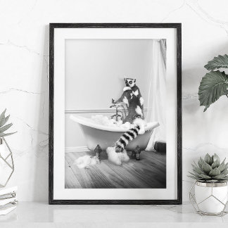 Poster de lêmure na banheira