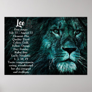 Poster de Leo do sinal do horóscopo