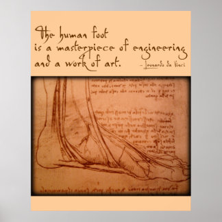 Poster de Leonardo da Vinci Foot