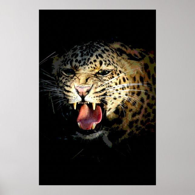 Poster de Leopard - Imagem Motivational Willife (Frente)
