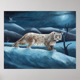 poster de leopardo-da-neve