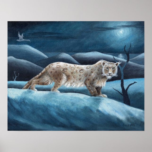 poster de leopardo-da-neve (Frente)