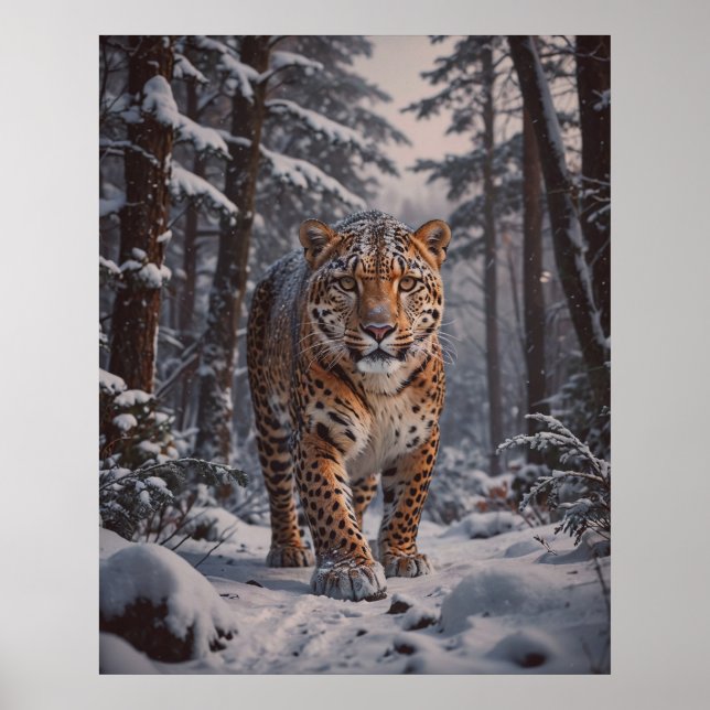 Poster de Leopardo Inverno (Frente)