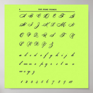 Poster de Letras Cursivas