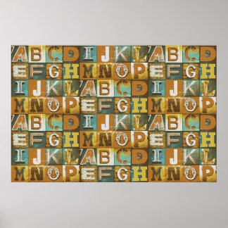 Poster De Letras De Tipografia Para Descamação