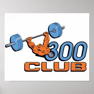 poster de levantamento de pesos do Clube 300