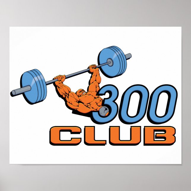 poster de levantamento de pesos do Clube 300 (Frente)