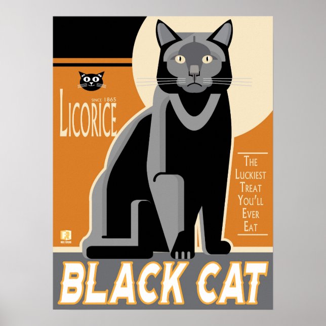 Poster de Licorice de Gato Negro (Frente)
