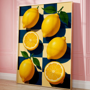 Poster de limão, Decoração de parede da cozinha re