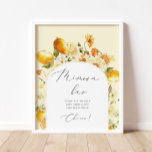Poster de limão-limão-bar Mimosa<br><div class="desc">Produtos de correspondência de Poster de limão de arco floral de aquarelas Mimosa disponíveis.</div>