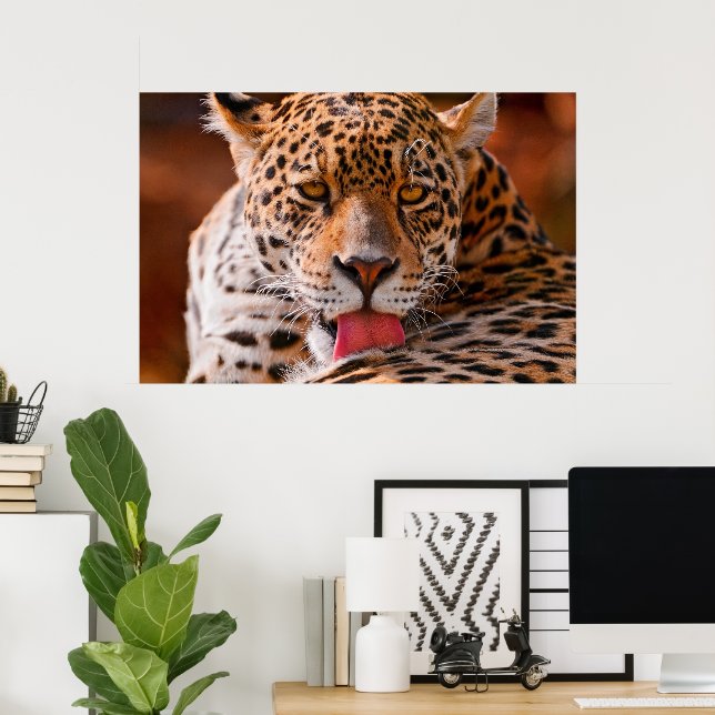 Poster de limpeza de leopardo (Escritório em casa)