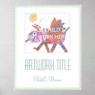 poster de linha azul de 16"x20" US$ 13,50