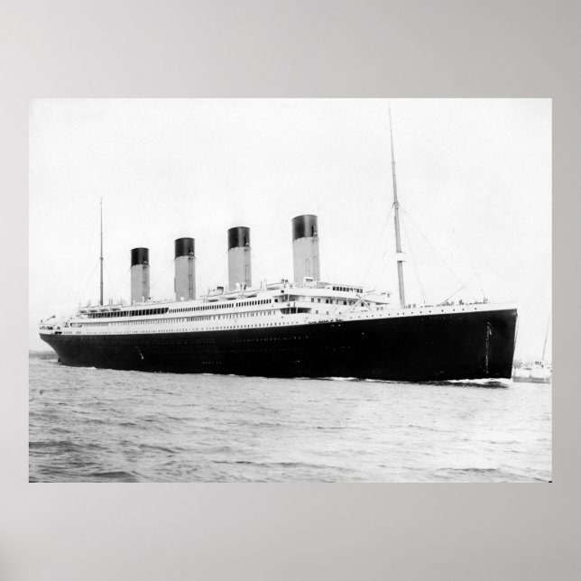 Poster de linha de passageiros Titanic RMS (Frente)