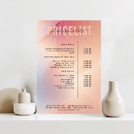 Poster de lista de preços moderna