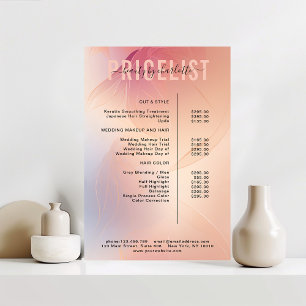 Poster de lista de preços moderna