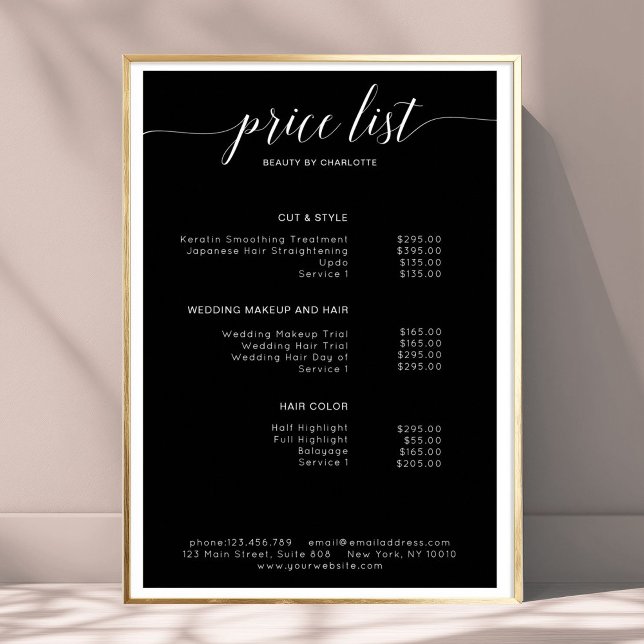 Poster de lista de preços moderna (Modern, price list Poster)