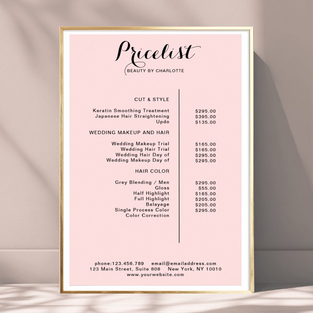 Poster de lista de preços moderna (Modern, price list Poster)