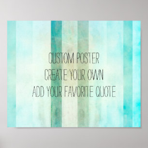 poster de listras de aquarela crie sua própria ci