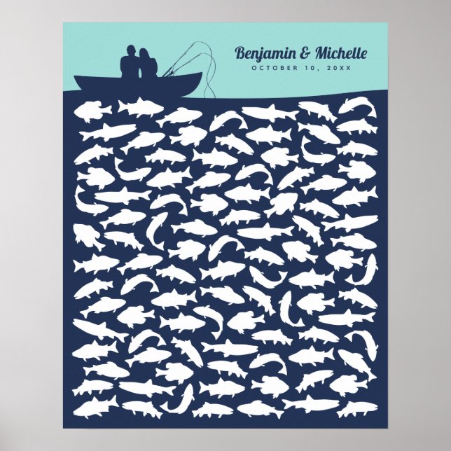 Poster de Livro de Convidados para Pesca - 100 Ass (Frente)