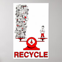 Poster de Lixo do reciclar