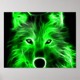 poster de lobo verde legal